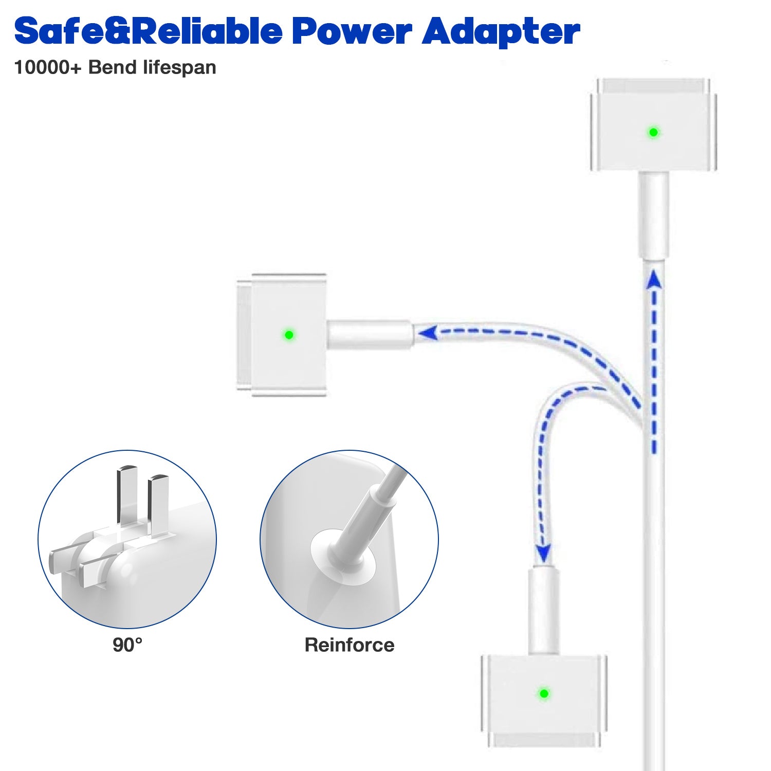 60W Mac Book Pro Charger, T-Tip Connector for Mac Book Charger Apple Laptop Charger Replacement Universal Power Adapter Compatible for 13-inch Mac Book Air & Mac Book Pro 13-inch (After Late 2012)