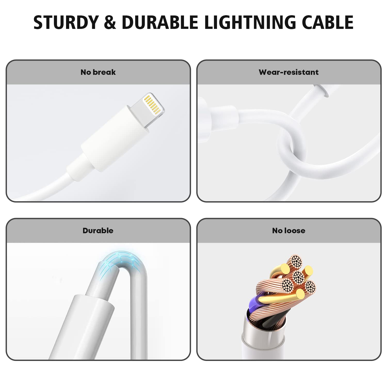 10 FT iPhone Charger Fast Charging,【Apple MFi Certified】Long iPhone 13